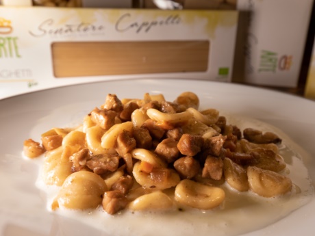 Orecchiette-Pasta Senatore Cappelli-RestaurantHotel alla Fonte-Arta-terme-Karnien 